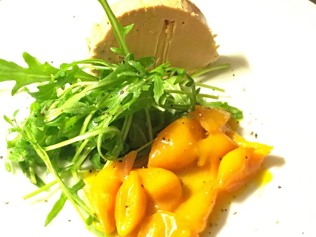 terrine de foie gras avec sa salade et Chutney de Kumquot - The alchemy - mes entrées